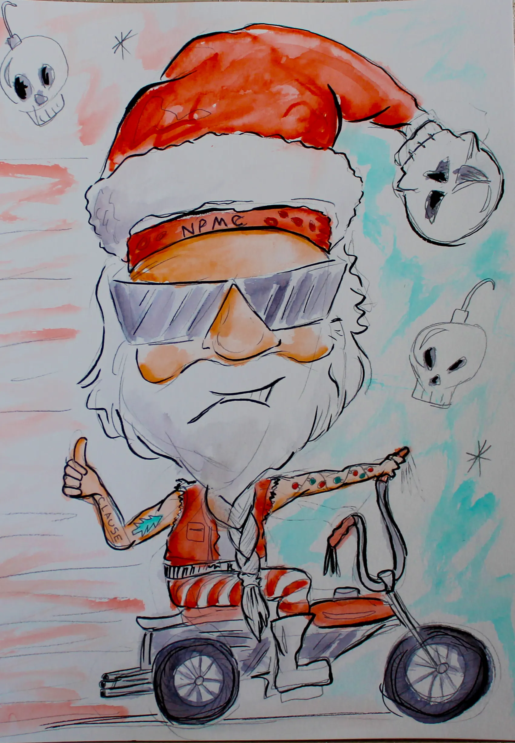 Biker Santazon Abear Art