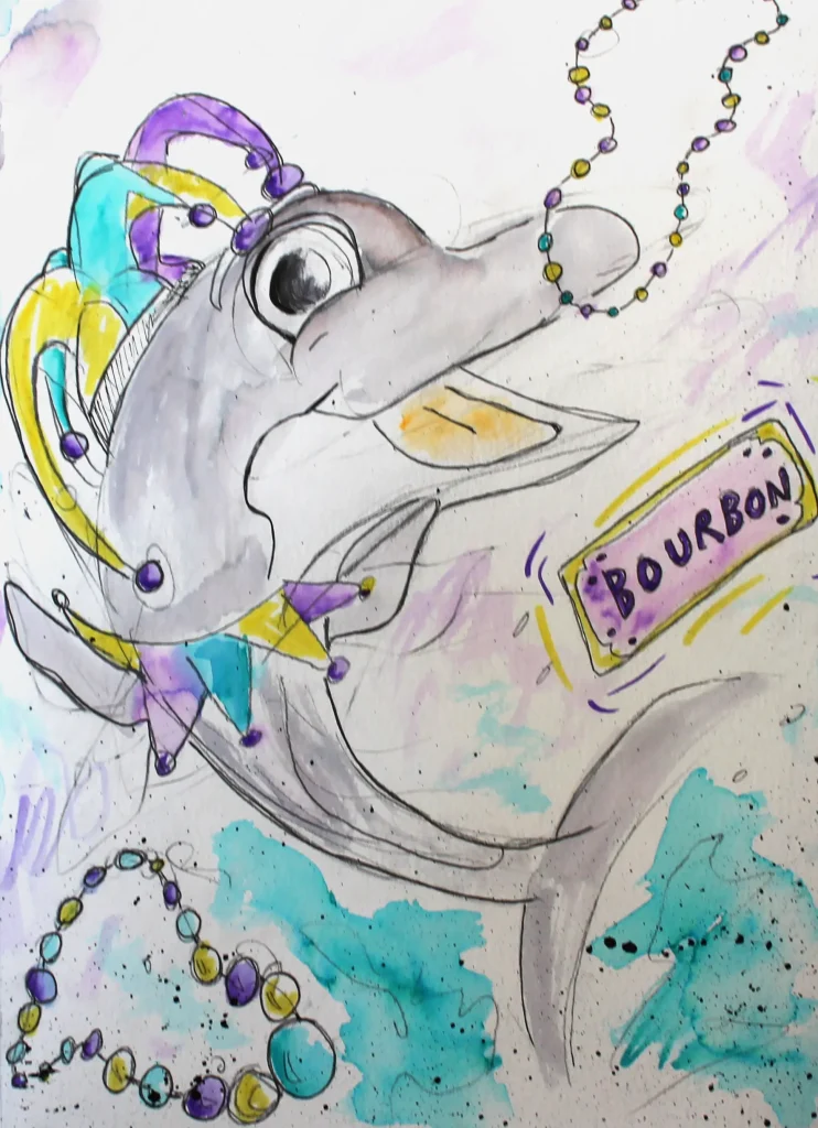 Dolphins Like To Party Abear Art