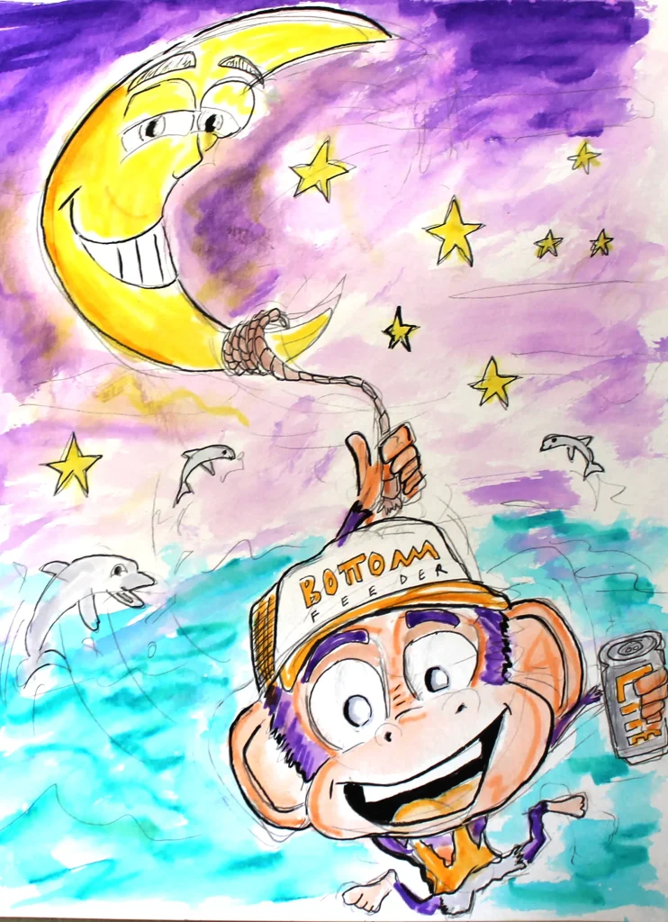 Hang The Moon Bottom Feeders Abear Art