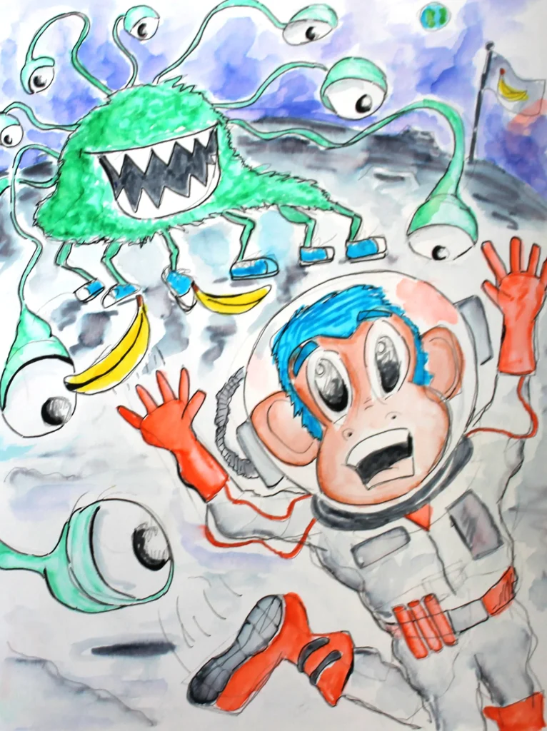 Moon Monkey And Alien