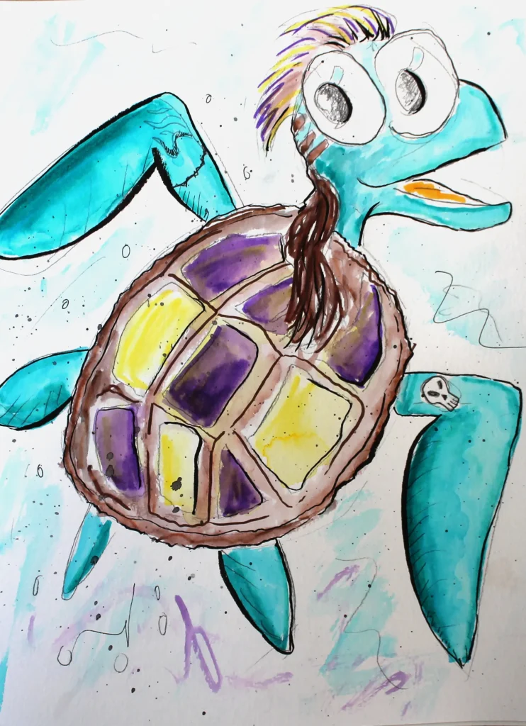 Mullet Turtle Abear Art