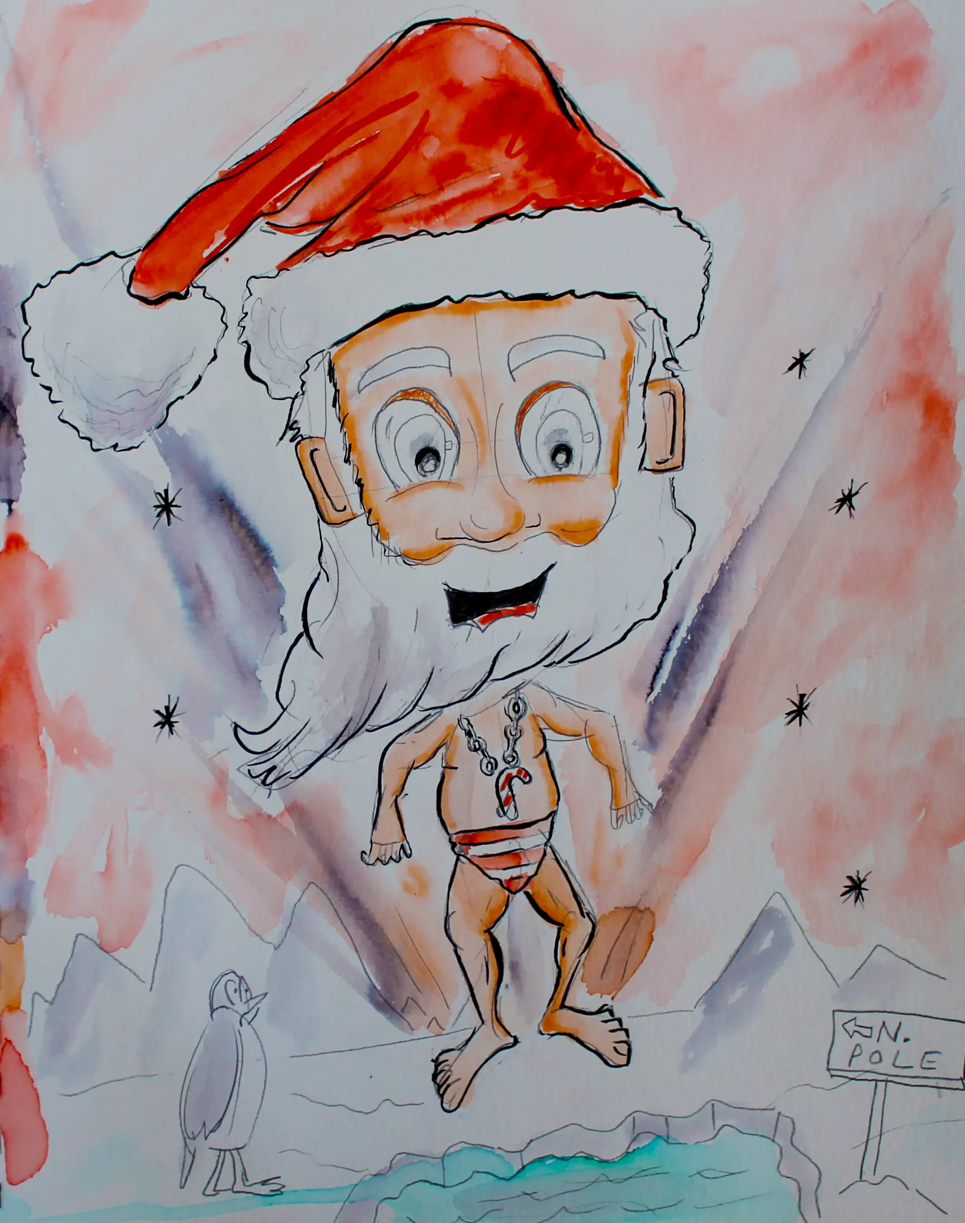 Underwater Santa