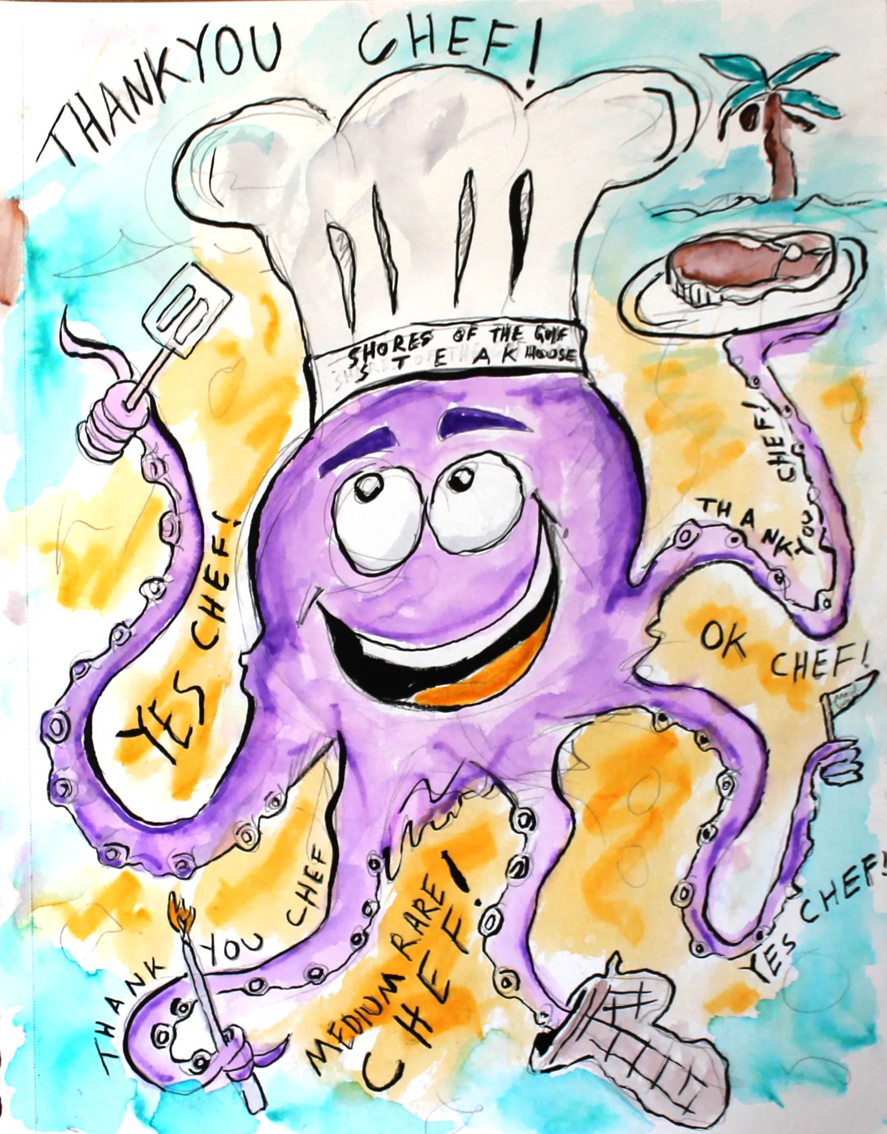 Thankyou Chef Bottom Feeders Abear Art