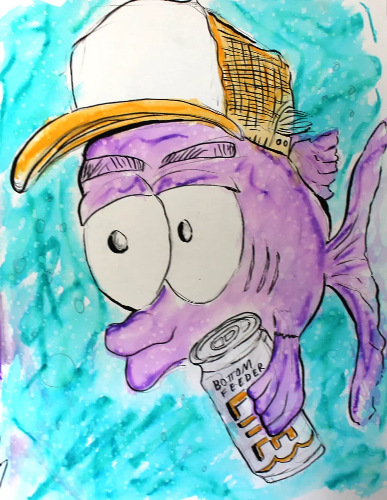 Trucker Fish Bottom Feeders Abear Art